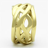 IP Gold(Ion Plating) Stainless Steel Ring with No Stone