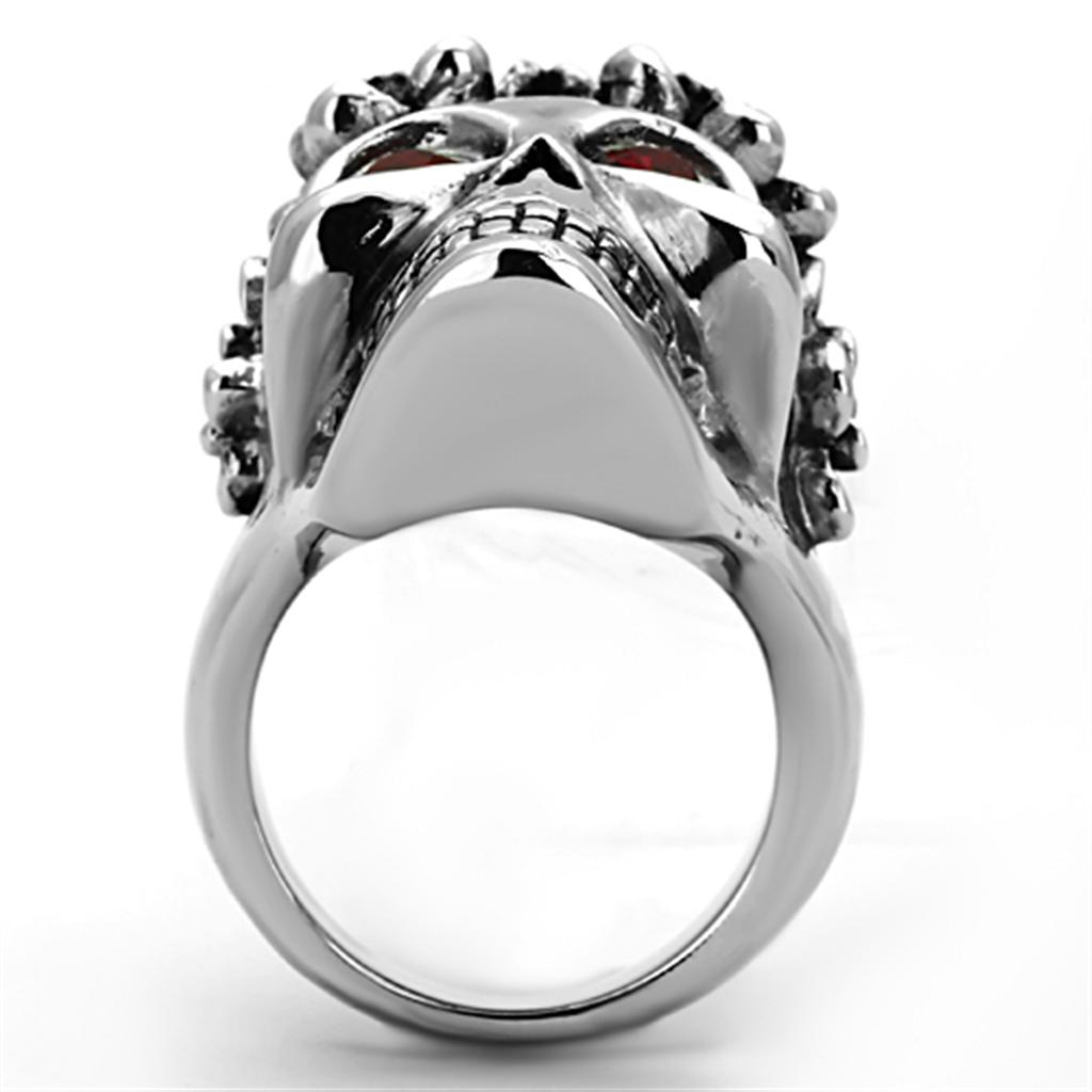 High polished (no plating) Stainless Steel Ring with Top Grade Crystal  in Siam