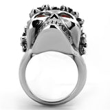 High polished (no plating) Stainless Steel Ring with Top Grade Crystal  in Siam