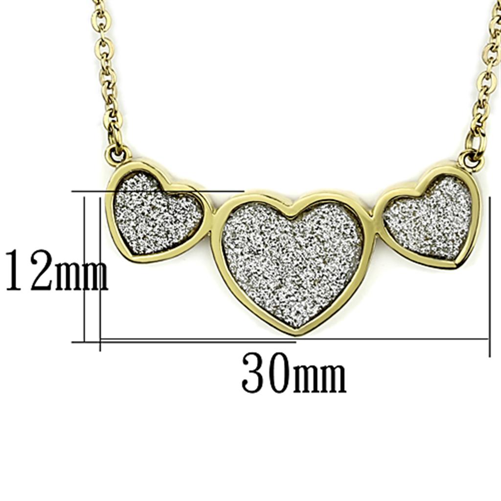 IP Gold(Ion Plating) Stainless Steel Necklace with No Stone