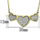 IP Gold(Ion Plating) Stainless Steel Necklace with No Stone