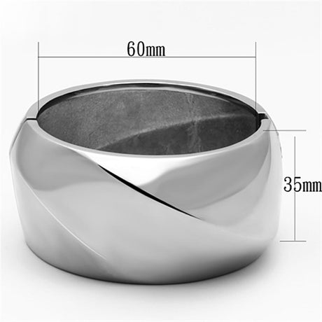 High polished (no plating) Stainless Steel Bangle with No Stone