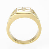 TK1159W - IP Gold(Ion Plating) Stainless Steel Ring with Top Grade Crystal  in Clear