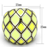 High polished (no plating) Stainless Steel Ring with Epoxy  in Multi Color