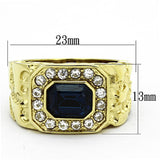 IP Gold(Ion Plating) Stainless Steel Ring with Top Grade Crystal  in Montana