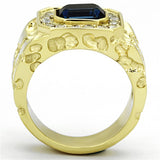 IP Gold(Ion Plating) Stainless Steel Ring with Top Grade Crystal  in Montana