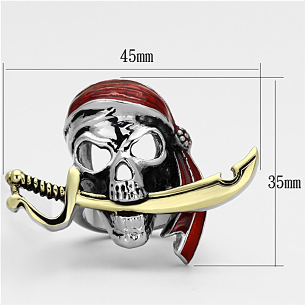Two-Tone IP Gold (Ion Plating) Stainless Steel Ring with Epoxy  in Siam