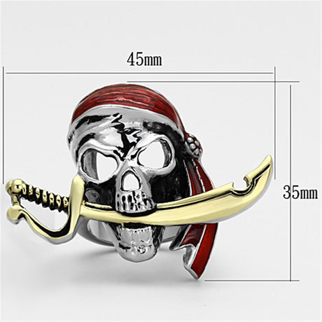 Two-Tone IP Gold (Ion Plating) Stainless Steel Ring with Epoxy  in Siam