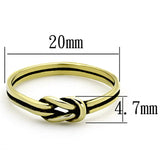 IP Gold(Ion Plating) Stainless Steel Ring with No Stone