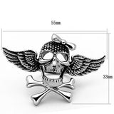 High polished (no plating) Stainless Steel Ring with Epoxy  in Jet