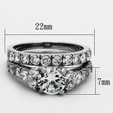 High polished (no plating) Stainless Steel Ring with AAA Grade CZ  in Clear