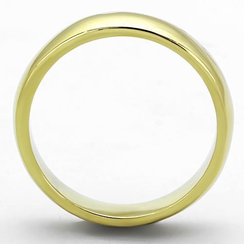 IP Gold(Ion Plating) Stainless Steel Ring with No Stone