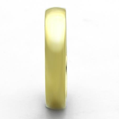 IP Gold(Ion Plating) Stainless Steel Ring with No Stone
