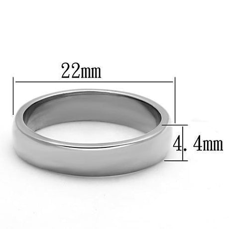 High polished (no plating) Stainless Steel Ring with No Stone