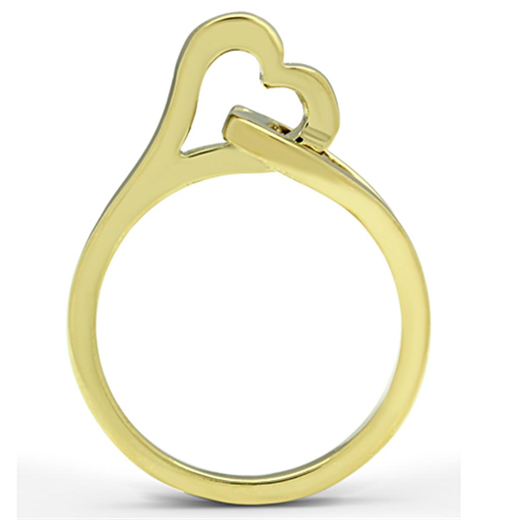 IP Gold(Ion Plating) Stainless Steel Ring with No Stone