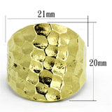 IP Gold(Ion Plating) Stainless Steel Ring with No Stone