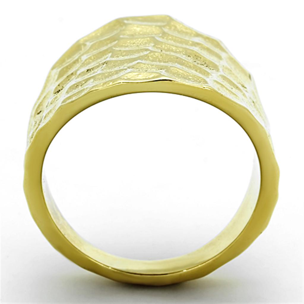 IP Gold(Ion Plating) Stainless Steel Ring with No Stone