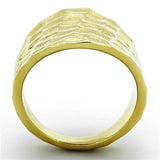 IP Gold(Ion Plating) Stainless Steel Ring with No Stone