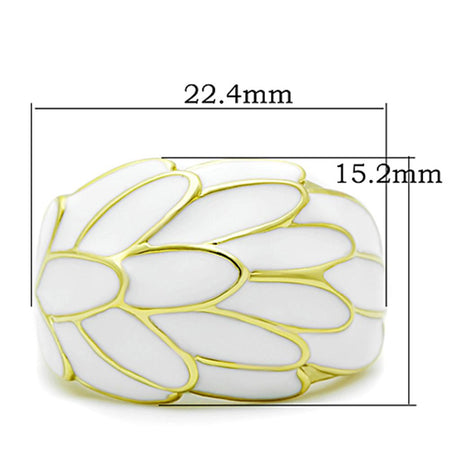 IP Gold(Ion Plating) Stainless Steel Ring with No Stone