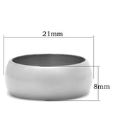 High Polished Stainless Steel Wide Band Ring