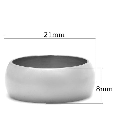 High Polished Stainless Steel Wide Band Ring