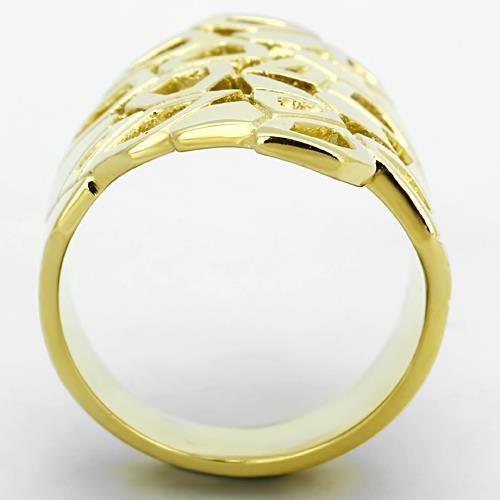 IP Gold(Ion Plating) Stainless Steel Ring with No Stone