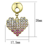IP Gold(Ion Plating) Stainless Steel Earrings with Top Grade Crystal  in Multi Color