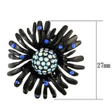 IP Black(Ion Plating) Stainless Steel Earrings with Top Grade Crystal  in Multi Color