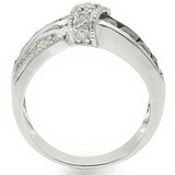 High polished (no plating) Stainless Steel Ring with AAA Grade CZ  in Jet