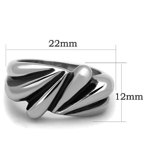 High polished (no plating) Stainless Steel Ring with No Stone