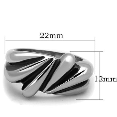 High polished (no plating) Stainless Steel Ring with No Stone