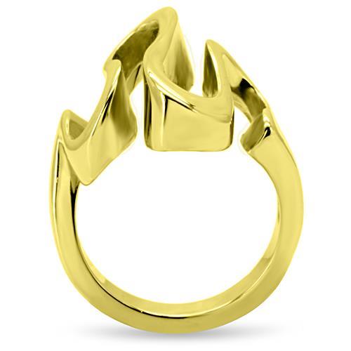 IP Gold(Ion Plating) Stainless Steel Ring with No Stone