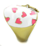 IP Gold(Ion Plating) Stainless Steel Ring with Epoxy  in Multi Color