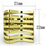 IP Gold(Ion Plating) Stainless Steel Ring with No Stone