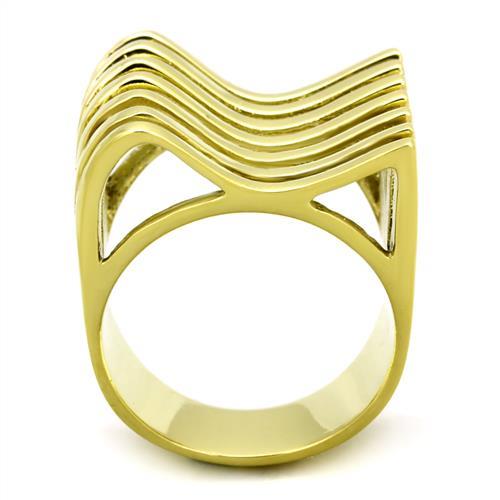 IP Gold(Ion Plating) Stainless Steel Ring with No Stone