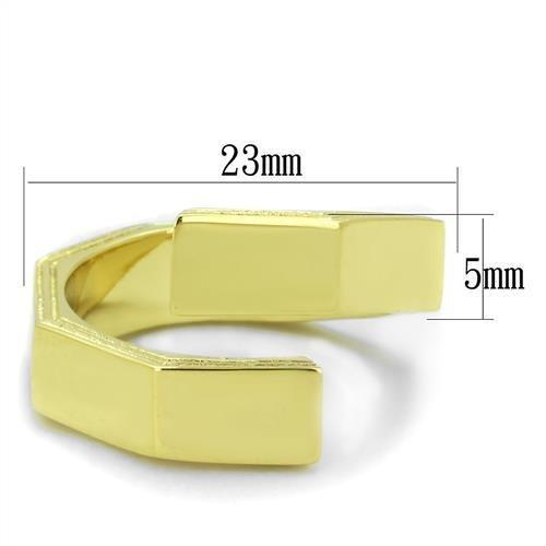 IP Gold(Ion Plating) Stainless Steel Ring with No Stone