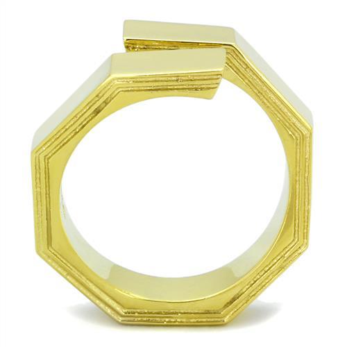 IP Gold(Ion Plating) Stainless Steel Ring with No Stone