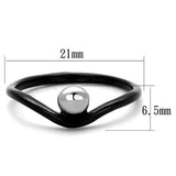 Two-Tone IP Black Stainless Steel Ring with No Stone