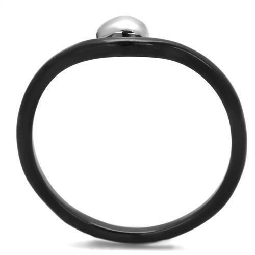 Two-Tone IP Black Stainless Steel Ring with No Stone