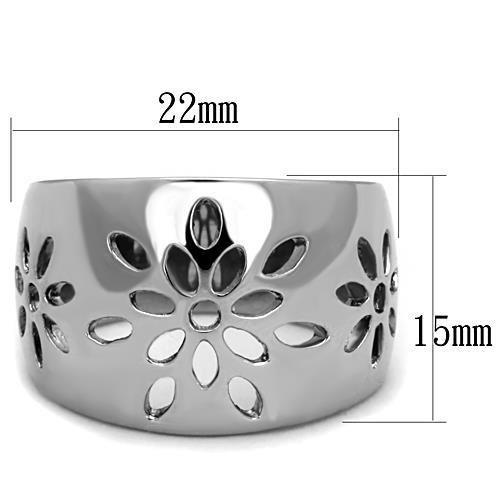 High polished (no plating) Stainless Steel Ring with No Stone