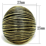 IP Gold(Ion Plating) Stainless Steel Ring with Epoxy  in Jet