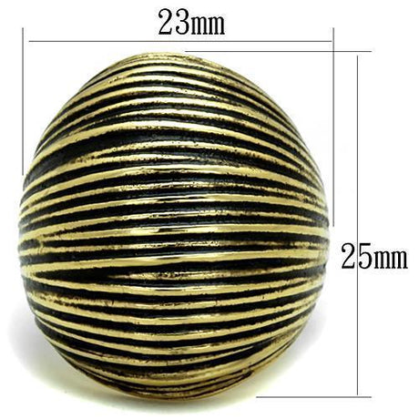 IP Gold(Ion Plating) Stainless Steel Ring with Epoxy  in Jet