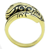 IP Gold(Ion Plating) Stainless Steel Ring with Epoxy  in Jet