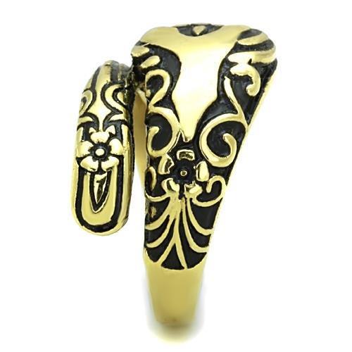 IP Gold(Ion Plating) Stainless Steel Ring with Epoxy  in Jet