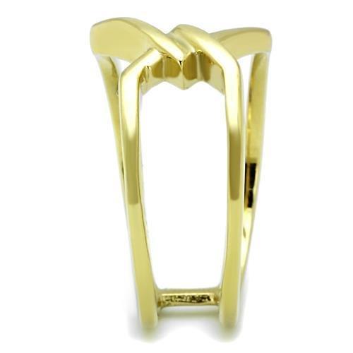 IP Gold(Ion Plating) Stainless Steel Ring with No Stone