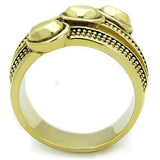 IP Gold(Ion Plating) Stainless Steel Ring with Epoxy  in Jet