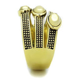 IP Gold(Ion Plating) Stainless Steel Ring with Epoxy  in Jet