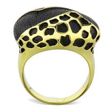 IP Gold(Ion Plating) Stainless Steel Ring with Epoxy  in Jet