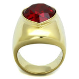 IP Gold(Ion Plating) Stainless Steel Ring with Top Grade Crystal  in Siam