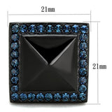 IP Black(Ion Plating) Stainless Steel Ring with Top Grade Crystal  in Montana